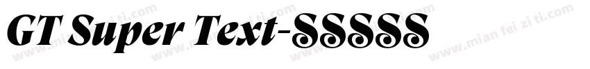 GT Super Text字体转换